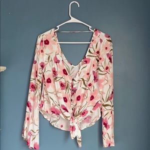 LA Hearts Floral Blouse